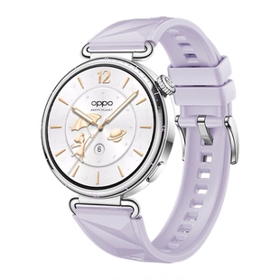 适用OPPOWatchX2mini手表x2mini表带新款菱形硅胶女款孙颖莎WatchS流光紫按压按键款智能x2女高级感替换腕带s