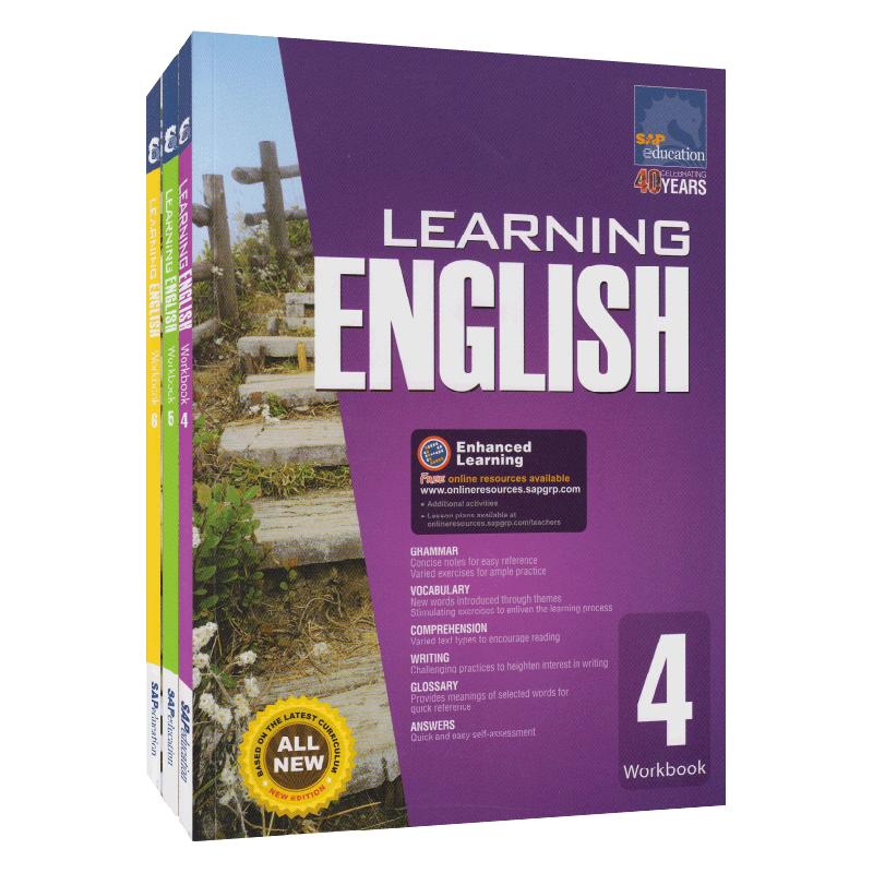 【非在线测评版】现货 SAP Learning English Workbook 4-6年级学习系列英语3册练习册套装 10-12岁 新加坡新亚出版社教辅 原版