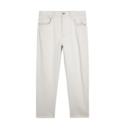 高端羊绒棉混纺弹力面料牛仔长裤