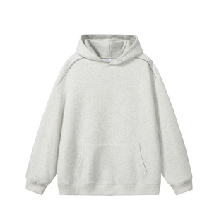 GKKRT潮牌重磅加绒连帽卫衣男美式拉链设计宽松休闲情侣帽衫外套