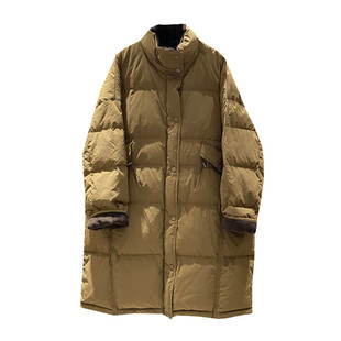 TYJR 冬季2024新款韩版宽松立领加厚保暖中长款羽绒服外套女97999