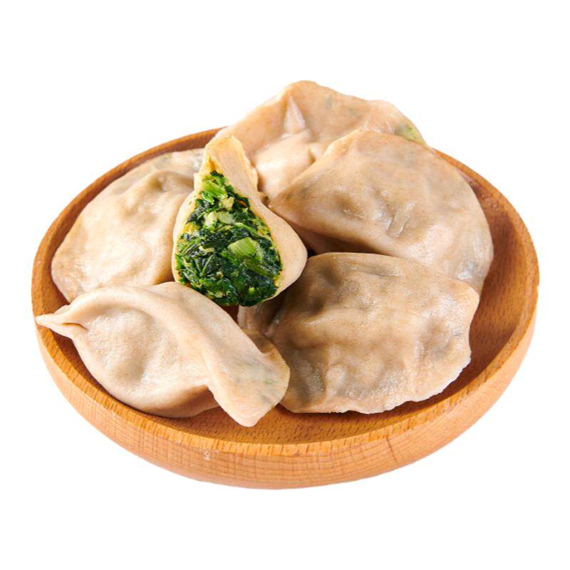有机全麦面粉荠菜笋丁水饺