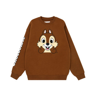 CHOCOOLATE X 花栗鼠23冬男女情侣装印花圆领宽松套头卫衣女3299