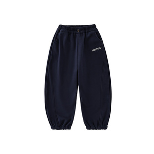 皇室童缘男童加绒裤子2025冬季新款儿童加厚中大童束脚运动休闲裤