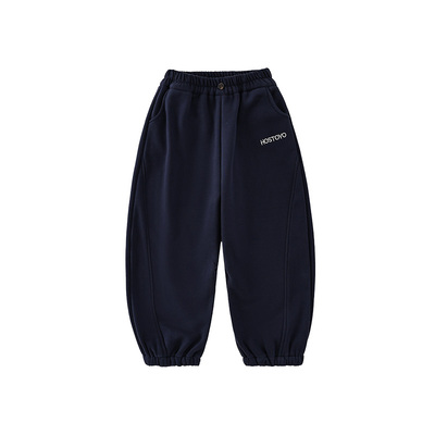 男童加绒加厚束脚裤冬季新款