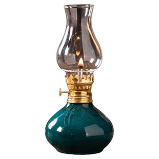 酥油灯灯盏露营长明灯陶瓷家用煤油灯氛围小夜灯酥油熏香炉香薰灯