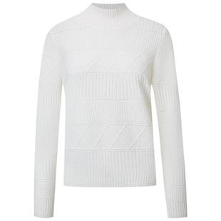 皮皮狗秋冬新款变化针法组织半高领绞花毛衣羊绒衫