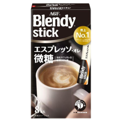 进口日本速溶咖啡agf牛奶拿铁