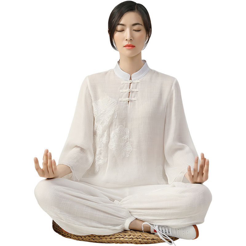太极服新款飘逸夏季亚麻晨练