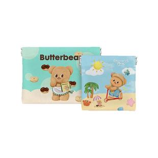 黄油小熊数据线收纳包奶油小熊化妆包小包杂物收纳袋小butterbeat