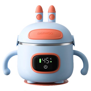 大宇宝宝保温碗充电儿童婴儿防摔免注水智能恒温碗辅食316不锈钢