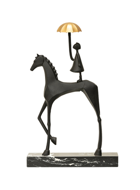 柏梵家居轻奢高档金属马摆设