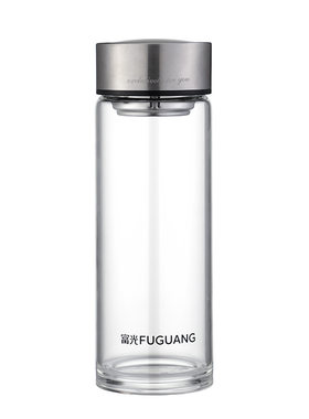 富光单层玻璃杯男士商务水杯
