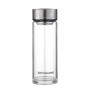 富光单层玻璃杯商务男士专用泡茶杯茶水杯办公室用专业泡绿茶杯子