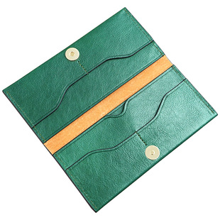 牧石MOOSHI手工皮具定制进口真皮女长款钱夹超薄简约男士素人钱包