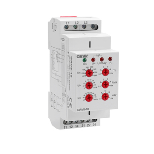 GEYA格亚380V过欠压保护继电器三相电机缺相断相相序保护GRV8-10