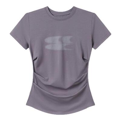 CryingCenter凉感系列2026新配色渐变logo褶皱收腰上衣 哭喊中心