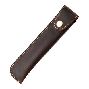 新款手工缝线皮质笔袋复古便携小众文艺钢笔保护套笔套单支收纳袋