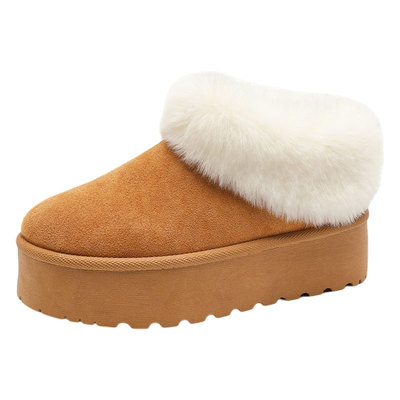 人本加绒加厚雪地靴女东北大棉鞋