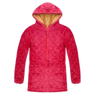 冬季保暖三层加厚罩衣女加绒大人长袖厨房围裙夹棉男士工作服外套