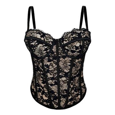蕾丝外穿鱼骨胸衣背心内搭法式