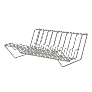 霜山餐盘沥水架304不锈钢立式碗碟收纳架10格晾碟架台面碟盘架子