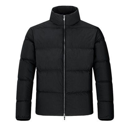 阿玛尼男士黑色休闲立领保暖外套