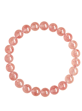 叙宫廷天然草莓晶招桃花转运手链