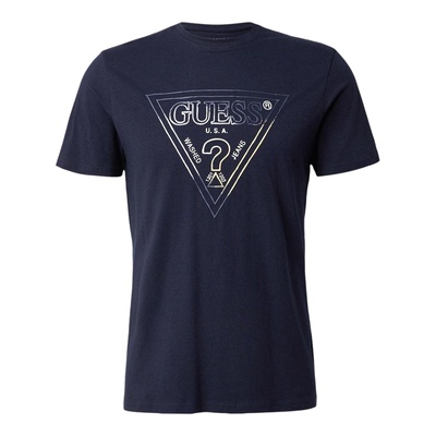 代购GUESS男士T恤透气吸汗修身日常休闲男装爆款