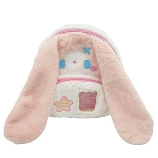 2024长耳兔毛绒双肩包韩版休闲卡通背包少女心学生可爱小书包软妹