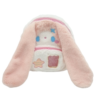 2024长耳兔毛绒双肩包少女心背包