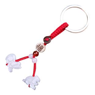 2026马年生肖属马牛鼠兔吊坠三合车钥匙扣挂件男女吉祥佩戴物饰品