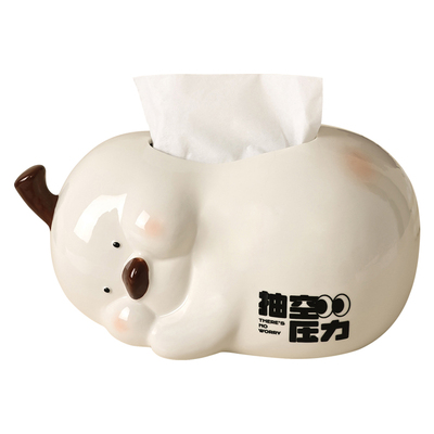 卡通创意陶瓷家用桌面客厅纸巾盒
