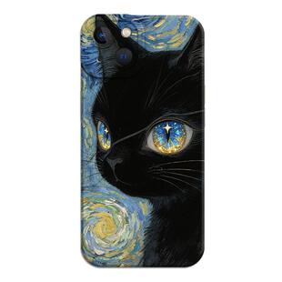 星空黑猫适用华为pura90手机壳80pro新款nova15梵高14猫咪13高级感12/70/mate60/50/11/16/40/30/9se/8/7/6/5