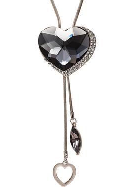 爱心高档长款百搭吊坠大气毛衣链