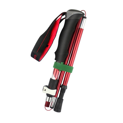 登山杖折叠外锁超短超轻直柄碳素