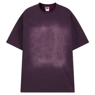 小尼力夏季重磅双纱水洗做旧短袖