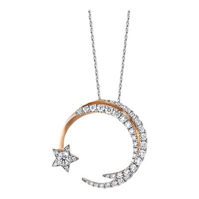 周生生18k金爱情密语钻石项链