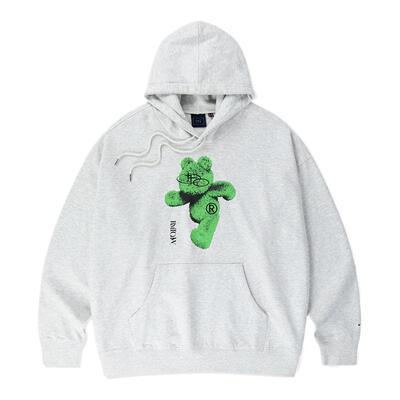 RomanticCrown 24秋冬宽松熊图案连帽卫衣男女同款