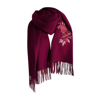 羊毛围巾礼盒送妈妈中老年人奶奶婆婆长辈羊绒生日的礼物实用女士