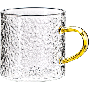 日式功夫茶具品茗杯家用喝茶的杯子办公室茶道玻璃小茶杯耐热带把