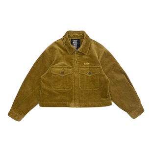 edo一度童装2025年秋新款男女童短款翻领外套儿童复古灯芯绒夹克