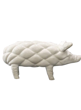 简约欧式换鞋菠萝天使猪落地摆件