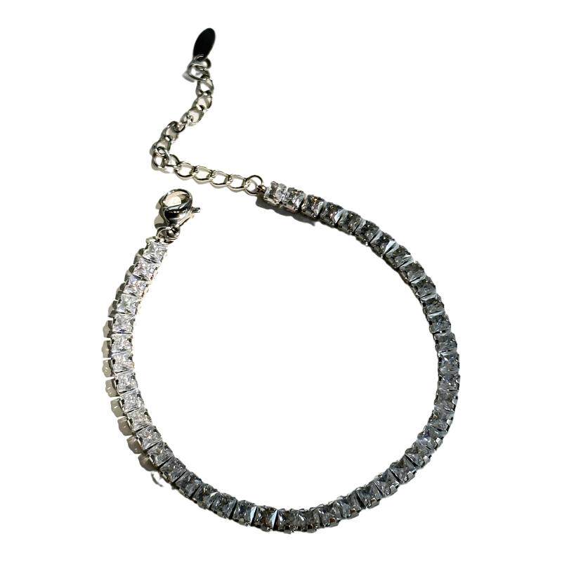 DASEIN ACC欧美新品网红单品BLINGBLING闪耀一夏方形满钻钛钢手链
