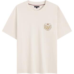 【马年新年系列】明星同款Tommy26春夏男双面布正肩T恤运动员同款