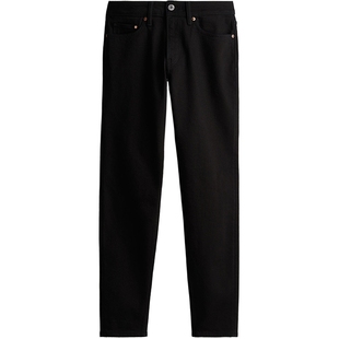 HM男装牛仔裤冬季合身中腰锥形通勤5袋式舒适时尚休闲长裤0931747