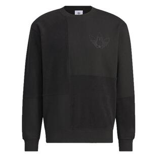 Adidas阿迪达斯卫衣男子三叶草加绒保暖休闲圆领运动套头衫HY7294