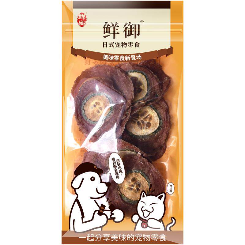 【鲜御】宠物狗狗零食 手工鸭肉青瓜切片 风干肉干磨牙 30g/袋