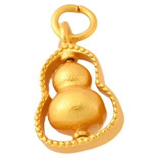 铜镀沙金保色葫芦吊坠手工diy手链项链如意福字挂件莲蓬铜钱吊饰