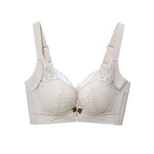 安芝娜2024秋冬无钢圈内衣女性感蕾丝小胸显大聚拢调整型文胸6428
